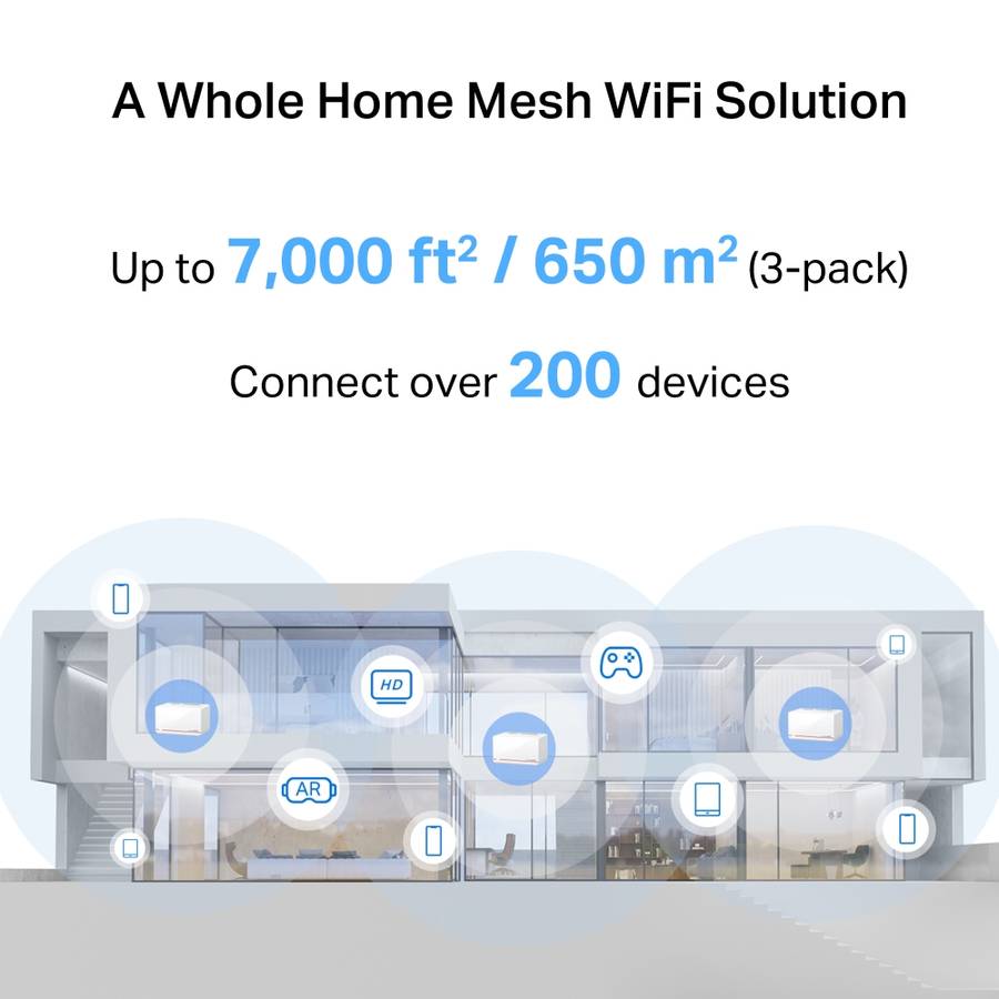 Mercusys - Halo H37BE BE6500 Whole-Home Mesh Wi-Fi 7 System (3-Pack) - Mercusys - Halo H37BE BE65...