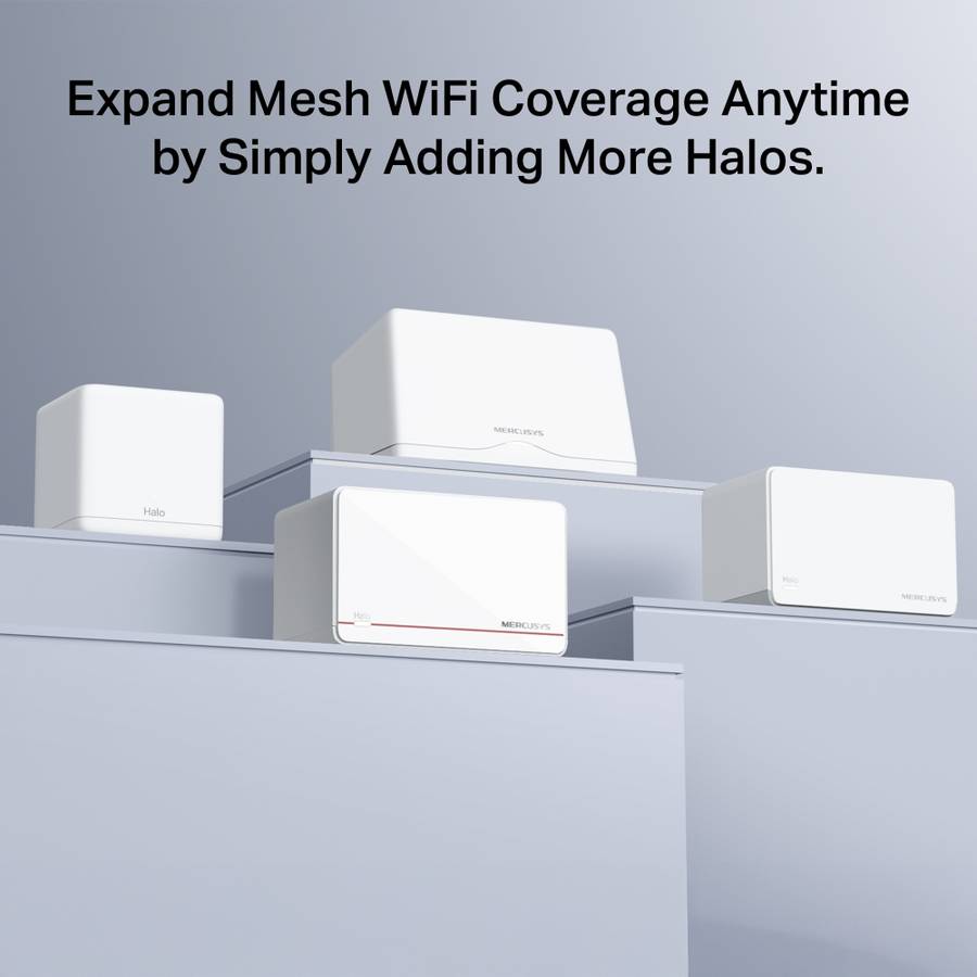 Mercusys - Halo H37BE BE6500 Whole-Home Mesh Wi-Fi 7 System (3-Pack) - Mercusys - Halo H37BE BE65...