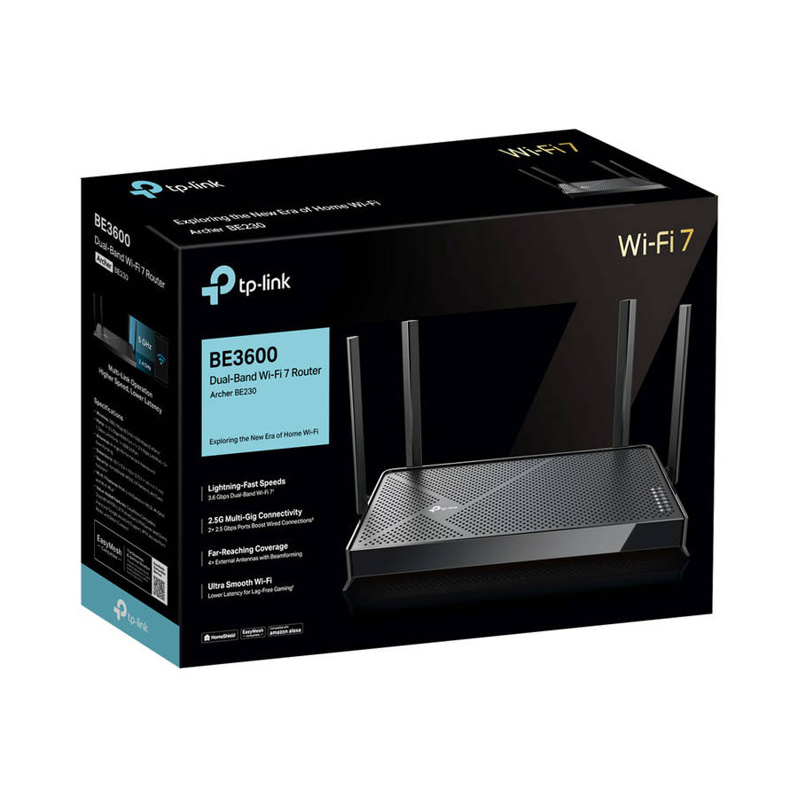 Tp-Link - TP Link BE3600 Dual-Band Wi-Fi 7 Router Archer BE230 - Tp-Link - TP Link BE3600 Dual-Ba...