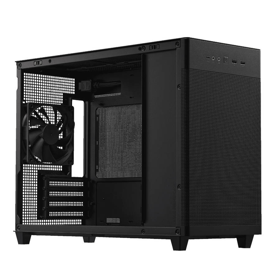 Asus - Prime AP201 Mesh MicroATX Chassis - Black - Asus - Prime AP201 Mesh MicroATX Chassis - Black