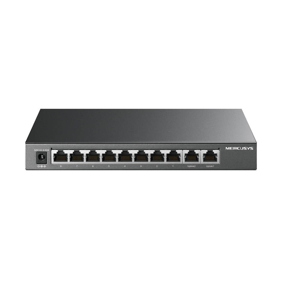 Mercusys - Ms110Gmp 10-Port Gigabit Desktop Switch With 8-Port Poe+ - Mercusys - Ms110Gmp 10-Port...