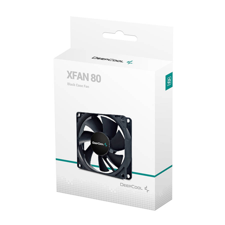 DeepCool Xfan 80mm Case Fan - Black - DeepCool Xfan 80mm Case Fan - Black