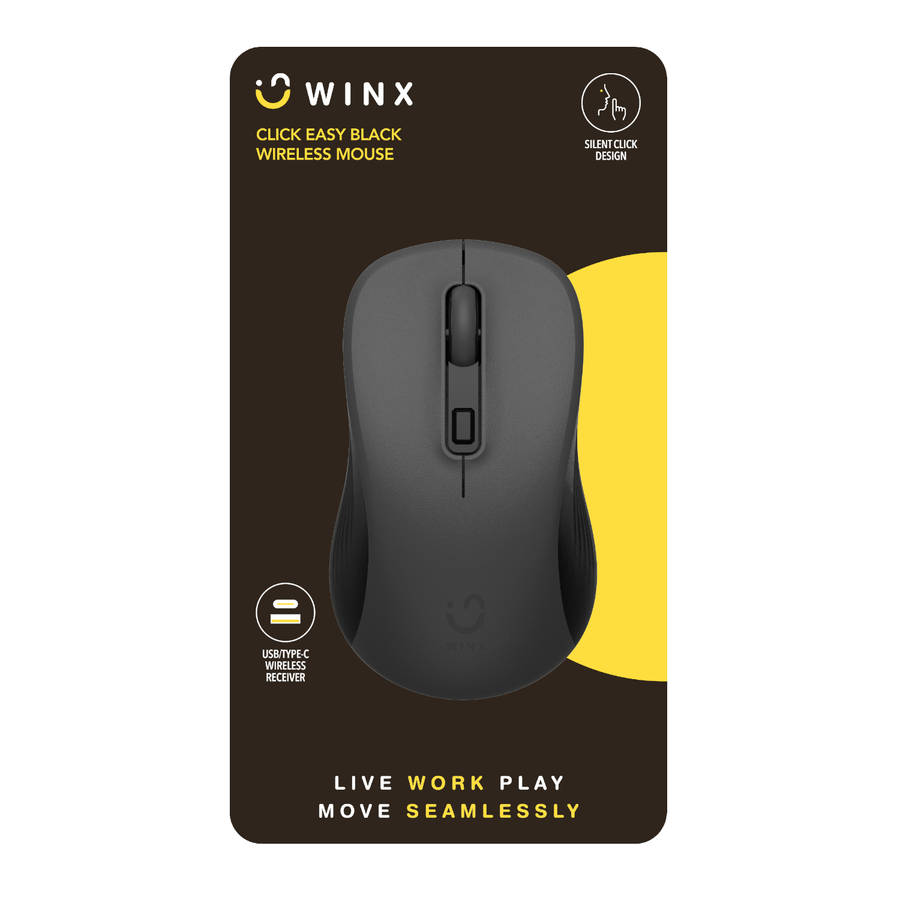 WINX - Click Easy 1600DPI 2.4GHz Wireless Mouse - Black - WINX - Click Easy 1600DPI 2.4GHz Wirele...