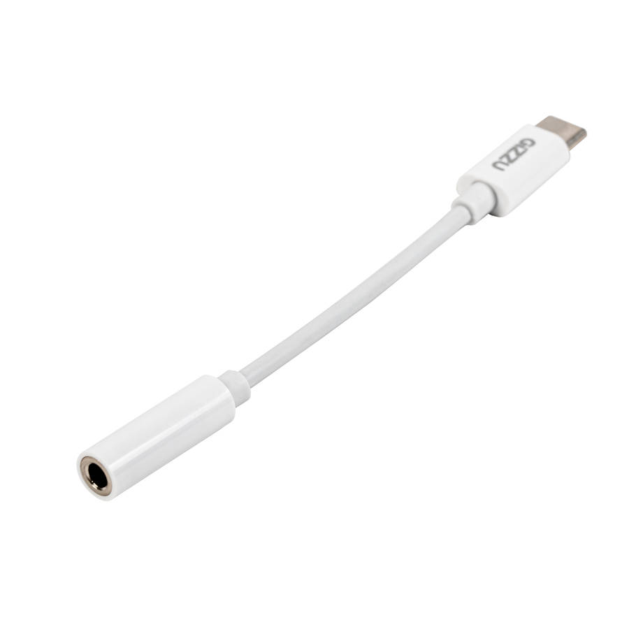 Gizzu - USB Type-C to 3.5mm AUX Audio Adapter - White - Gizzu - USB Type-C to 3.5mm AUX Audio Ada...