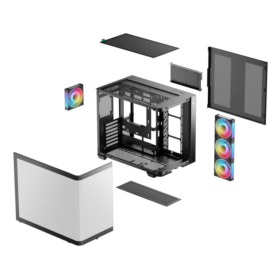 DEEPCOOL - CG530U 4F ATX Gaming Chassis - Black - DEEPCOOL - CG530U 4F ATX Gaming Chassis - Black