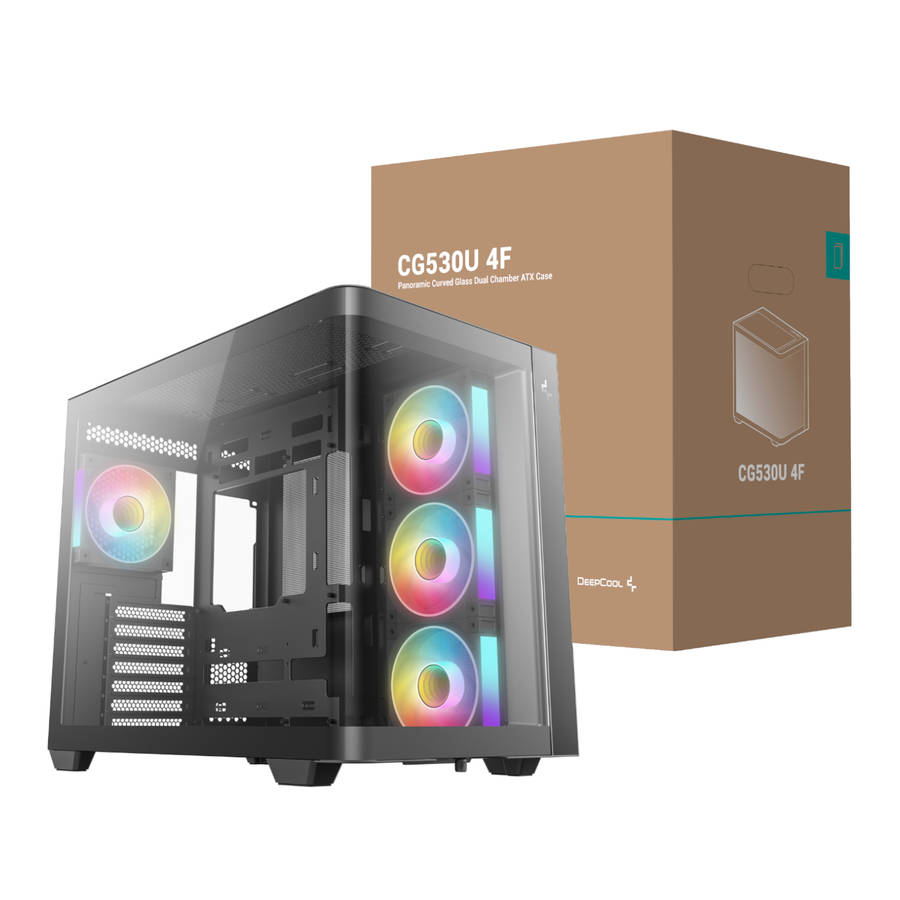 DEEPCOOL - CG530U 4F ATX Gaming Chassis - Black - DEEPCOOL - CG530U 4F ATX Gaming Chassis - Black