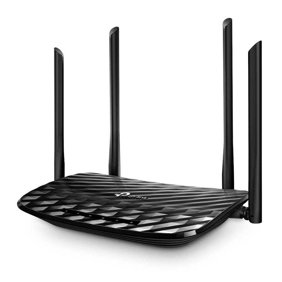 Tp-Link - Archer A6 AC1200 Wireless MU-MIMO Gigabit Dual Band Router & 4 Antennas - Tp-Link - Arc...