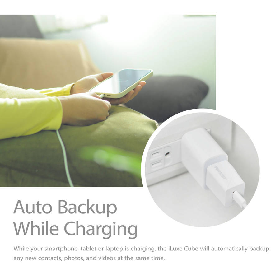 Patriot - iLuxe Cube 128GB Type-C Smart Backup Solution - White - Patriot - iLuxe Cube 128GB Type...