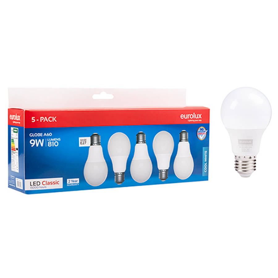 Eurolux - 9W A60 LED - 5 pack - Eurolux - 9W A60 LED - 5 pack