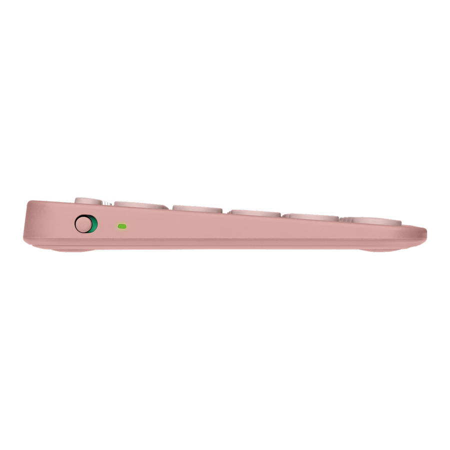 Logitech - Pebble Keys 2 K380S Slim, Minimalist Bluetooth Keyboard - Tonal Rose - Logitech - Pebb...