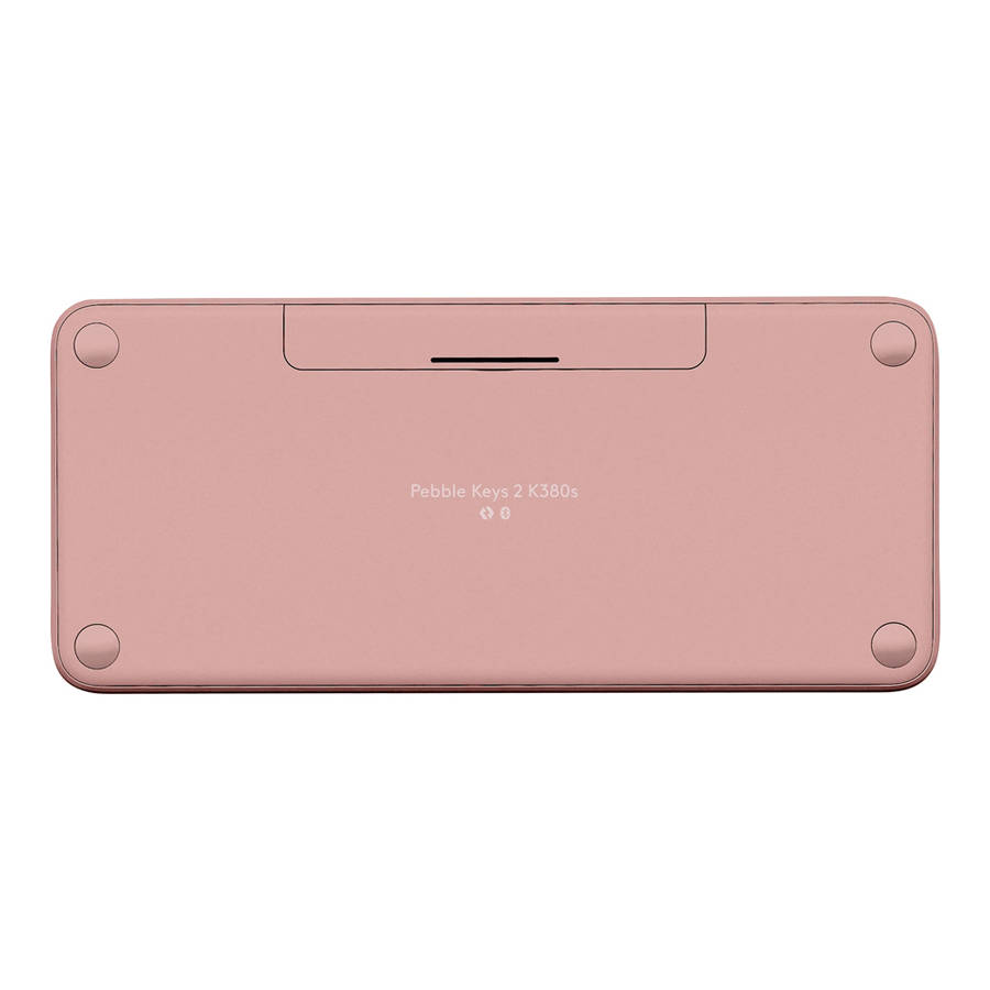 Logitech - Pebble Keys 2 K380S Slim, Minimalist Bluetooth Keyboard - Tonal Rose - Logitech - Pebb...