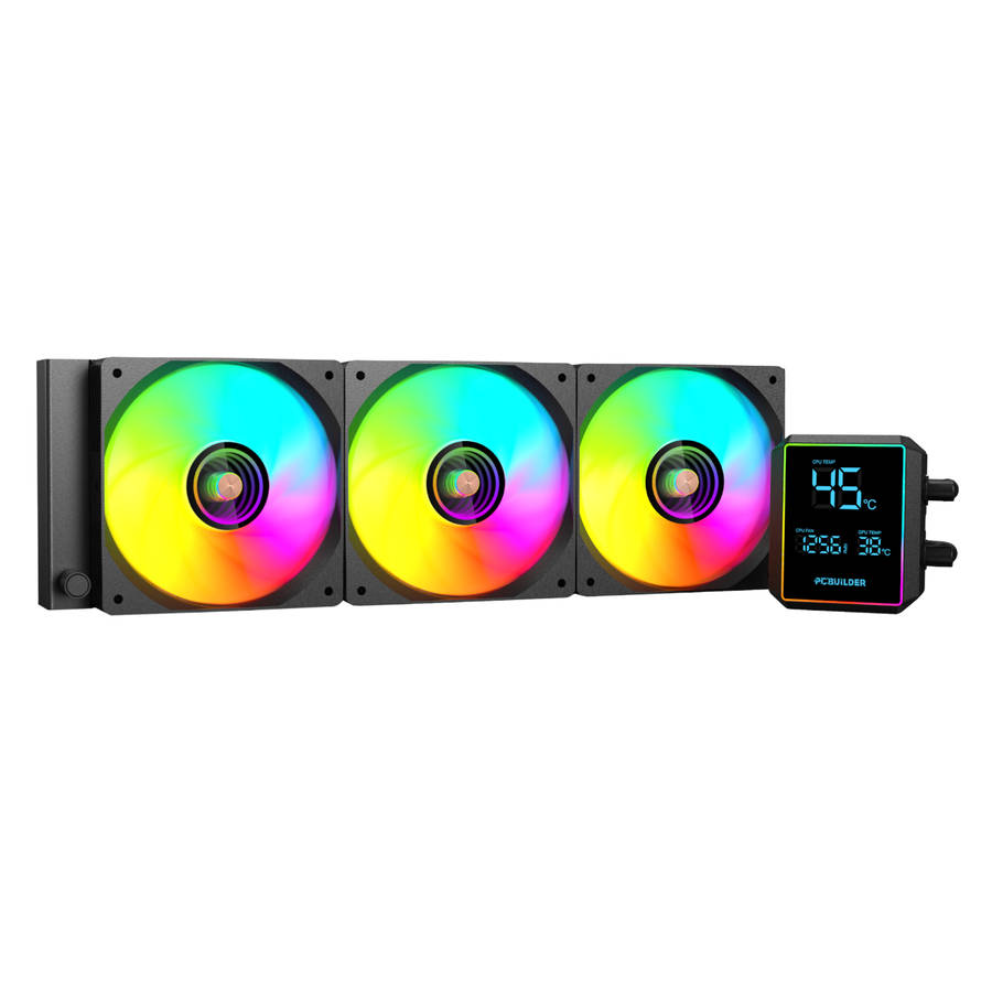 PCBuilder - Blizzard Freeze 360mm AIO ARGB Liquid CPU Cooler - Black - PCBuilder - Blizzard Freez...