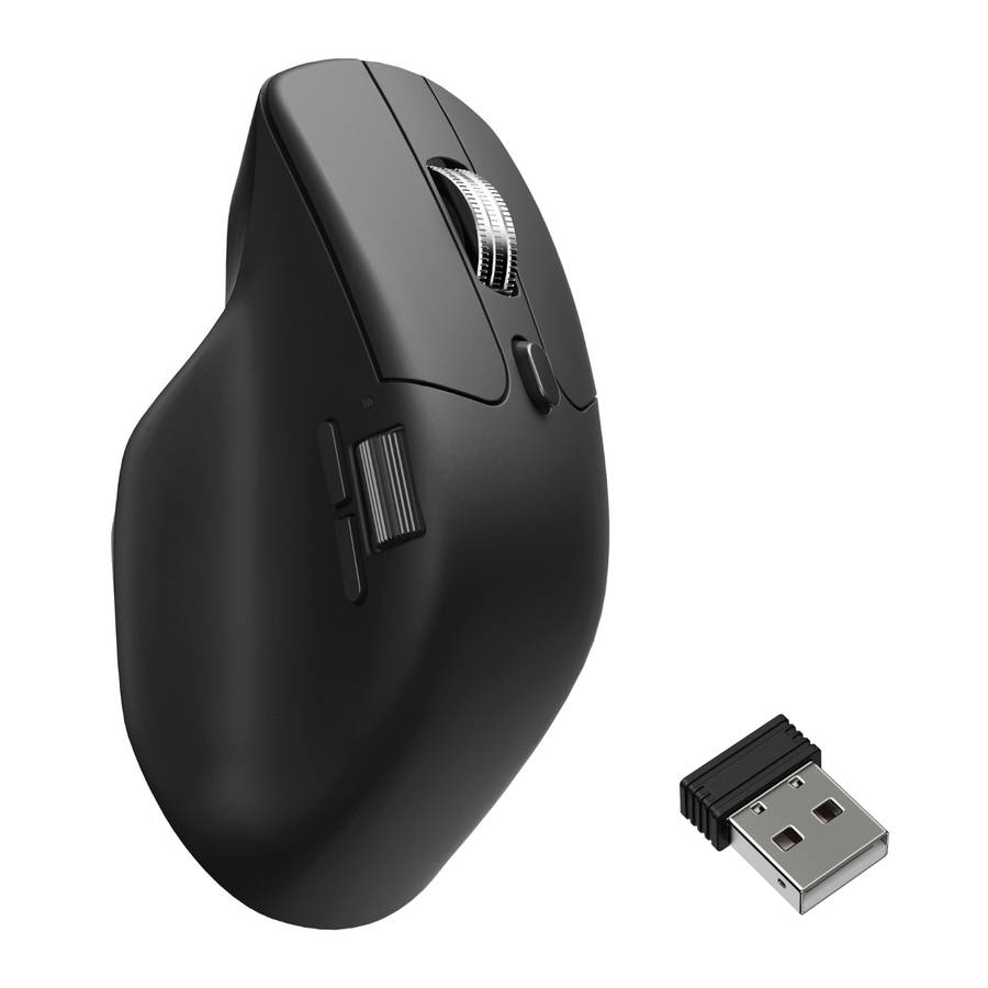Keychron - M6 30000 DPI Wireless Silent Mouse - Black (BT/2.4GHz/Wired) - Keychron - M6 30000 DPI...
