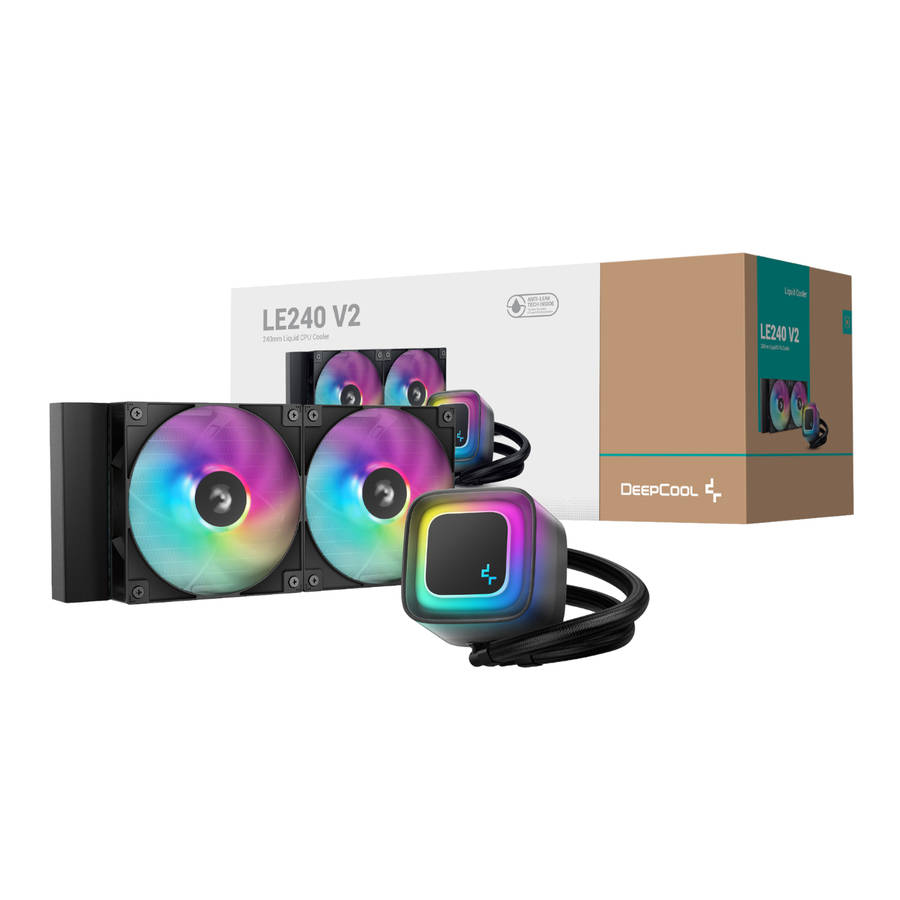 DEEPCOOL - LE240 V2 240mm ARGB AIO CPU Liquid Cooler - Black - DEEPCOOL - LE240 V2 240mm ARGB AIO...