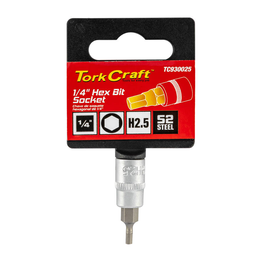 Tork Craft - Socket Bit 1/4'Dr Hex H2.5 S2 Material - Tork Craft - Socket Bit 1/4'Dr Hex H2.5 S2 ...