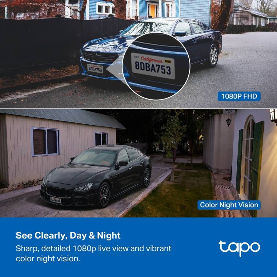 Tp-Link - Tapo Solar Power WiFi 1080P Camera - Tp-Link - Tapo Solar Power WiFi 1080P Camera
