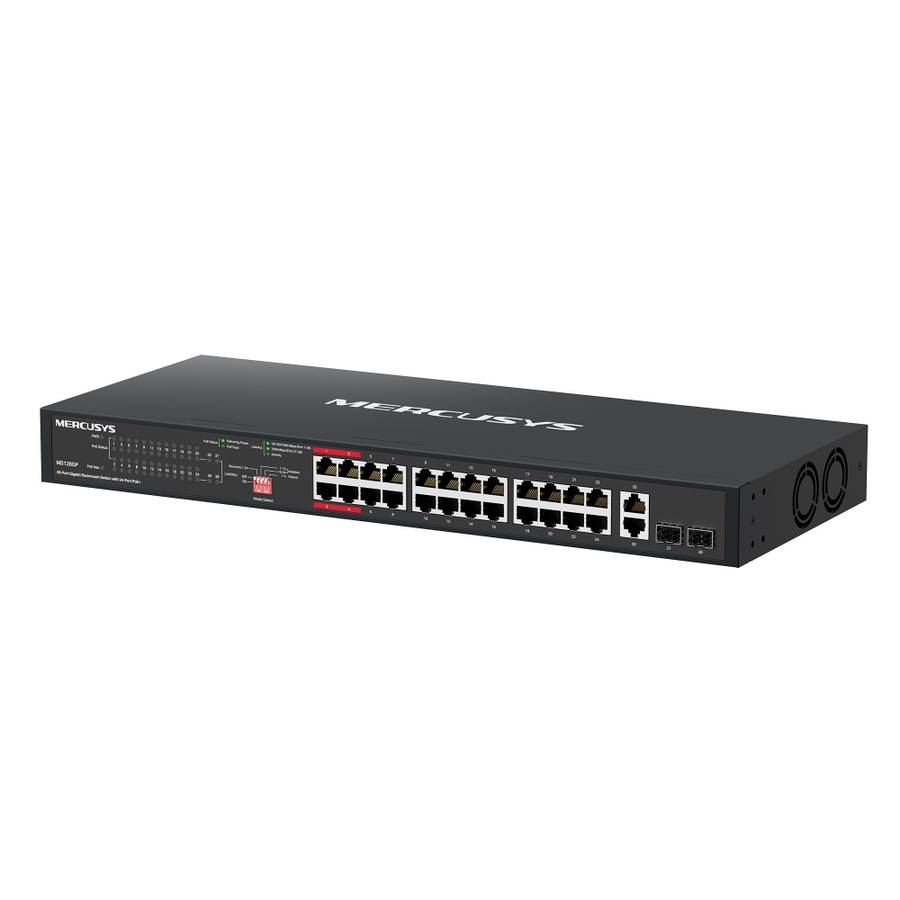 Mercusys - Ms128Gp 28-Port Gigabit Rackmount Switch With 24-Port Poe+ - Mercusys - Ms128Gp 28-Por...