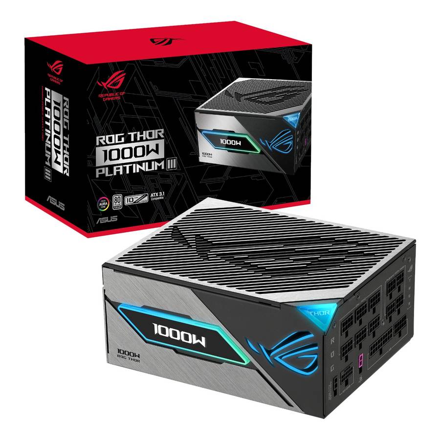 Asus - ROG Thor 1000W Platinum III Modular Power Supply - Asus - ROG Thor 1000W Platinum III Modu...