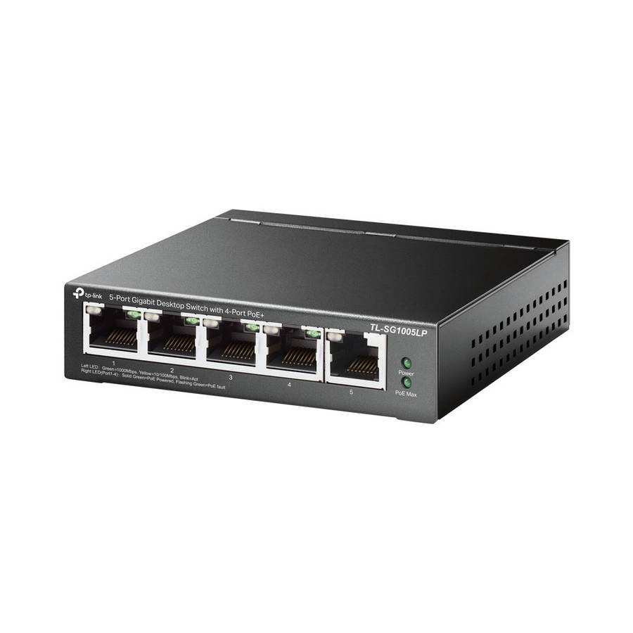 Tp-Link - 5-Port 10/100Mbps Desktop Switch with 4-Port PoE - Tp-Link - 5-Port 10/100Mbps Desktop ...