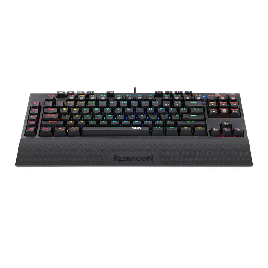 Redragon - K588 RGB Pro Broadsword TKL Mechanical Wired Gaming Keyboard - Black - Redragon - K588...
