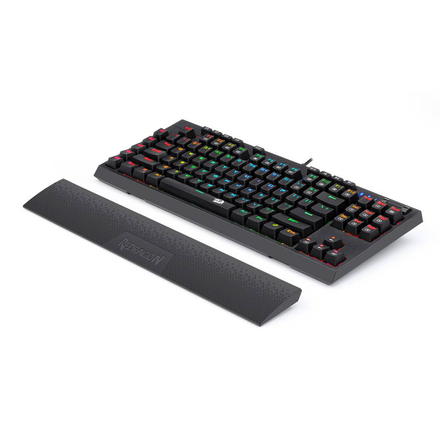 Redragon - K588 RGB Pro Broadsword TKL Mechanical Wired Gaming Keyboard - Black - Redragon - K588...