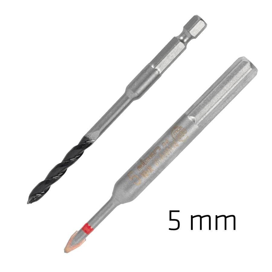 Alpen - 5.0mm Porcelain & Concrete C Protector Drill Bit Set Tile - Alpen - 5.0mm Porcelain & Con...