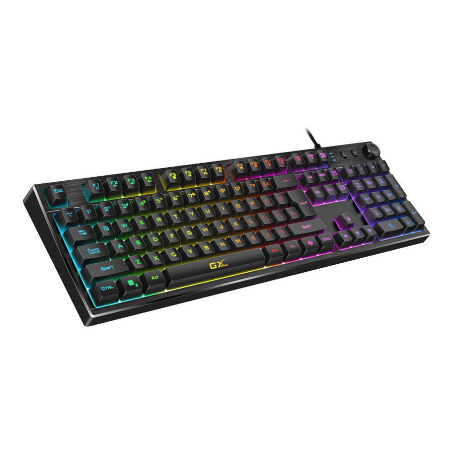 Genius - Scorpion K7 Plus 1.8M USB RGB Illuminated Gaming Keyboard With Control Knob - Genius - S...