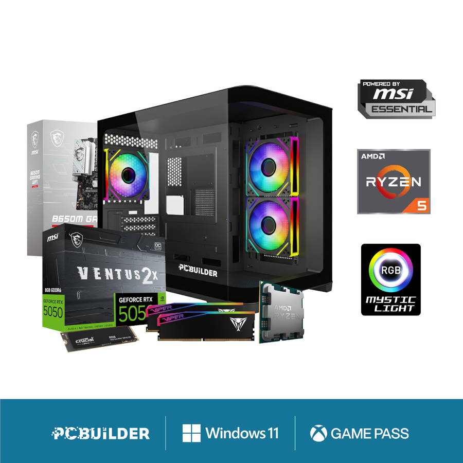 PCBuilder - Ryzen 5 8400F Recon Windows 11 Gaming PC - PCBuilder - Ryzen 5 8400F Recon Windows 11...