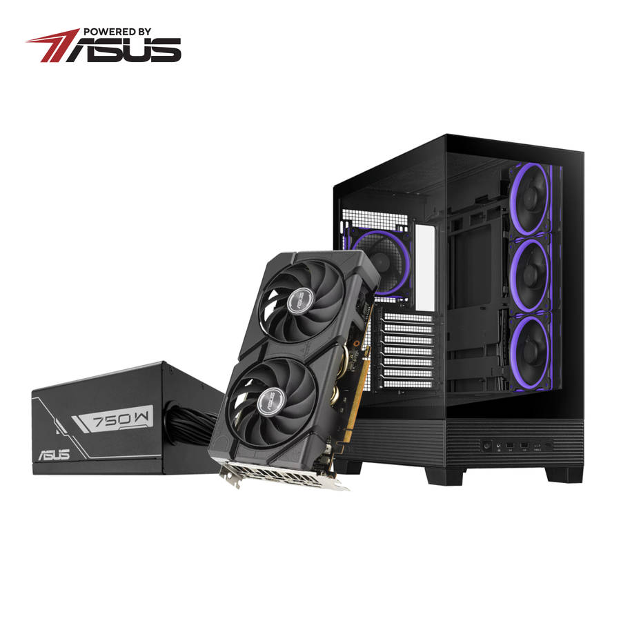 Asus - UWM 2 Gaming Chassis/Graphics Card/Power Supply Combo (A31 Plus | RX 7600 | Prime 750W) - ...