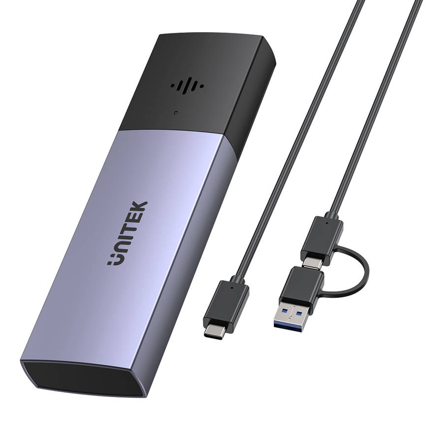 Unitek - S1251Agy Solidforce Anti-Loss Usb3.2 Gen2 Type-C 10Gbps M.2 NVMe SSD Enclosure With Appl...