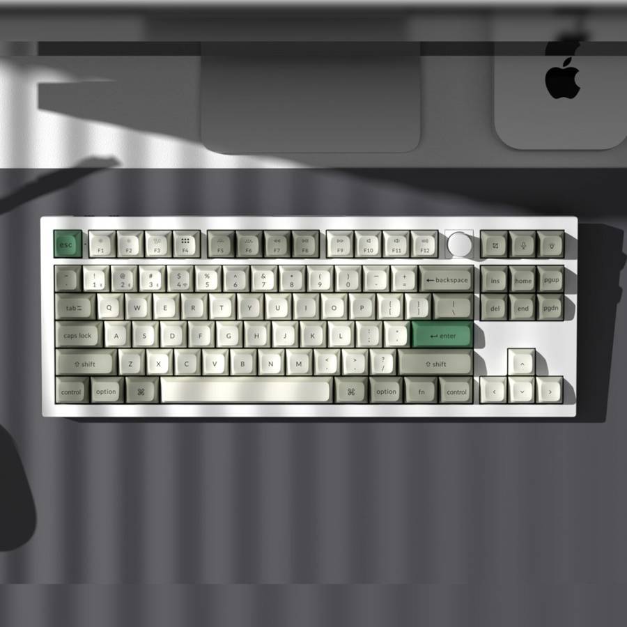 Keychron - Q3 Max 80% Full Assembled Knob Red Switch Hot-Swap Gateron Jupiter RGB Wireless Keyboa...