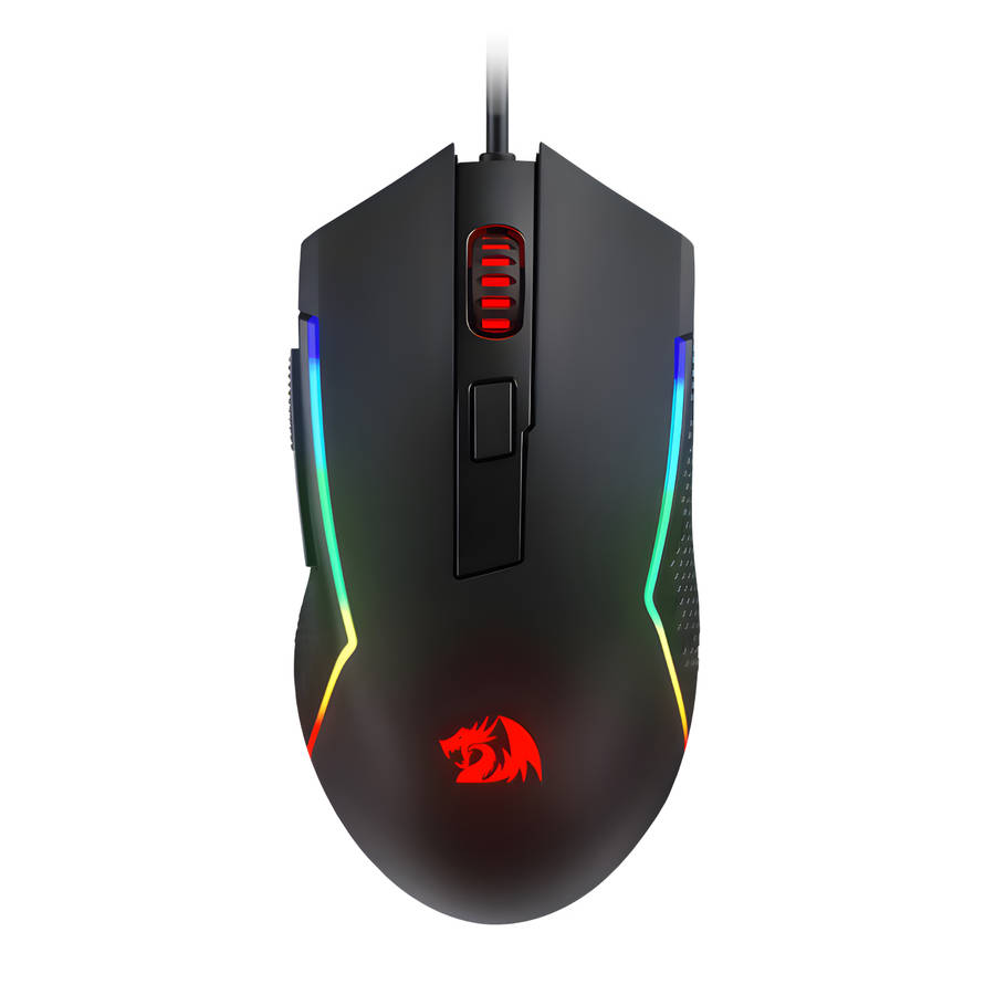Redragon - Trident 10000DPI 6-Button RGB Gaming Mouse - Black - Redragon - Trident 10000DPI 6-But...