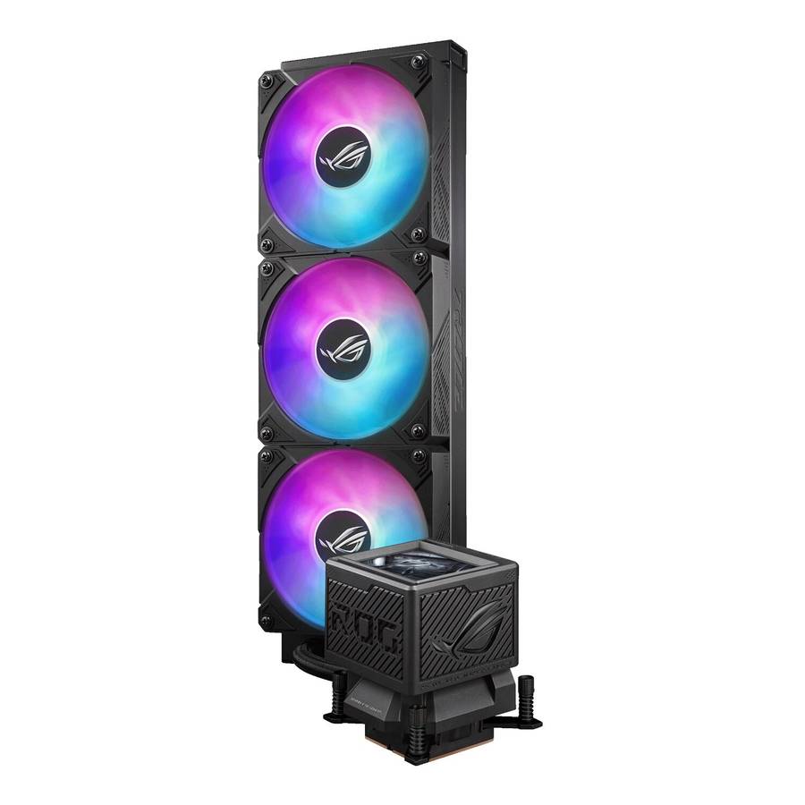 Asus - ROG Ryujin III ARGB AIO Liquid Cooler - 3.5" LCD Display - Asus - ROG Ryujin III ARGB AIO ...