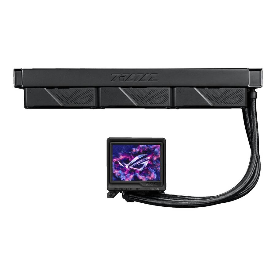 Asus - ROG Ryujin III ARGB AIO Liquid Cooler - 3.5" LCD Display - Asus - ROG Ryujin III ARGB AIO ...