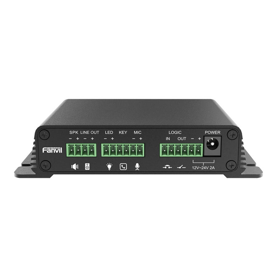 Fanvil - Pa2S Sip Audio/Video Intercom And Paging Gateway - Fanvil - Pa2S Sip Audio/Video Interco...