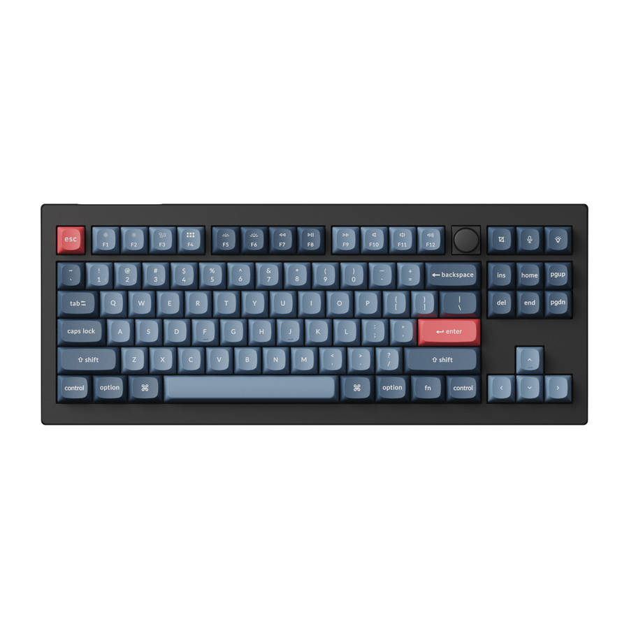 Keychron - V3 Max QMK/VIA 80% Wireless Custom Mechanical Keyboard (Banana Switch)  Carbon Blac...
