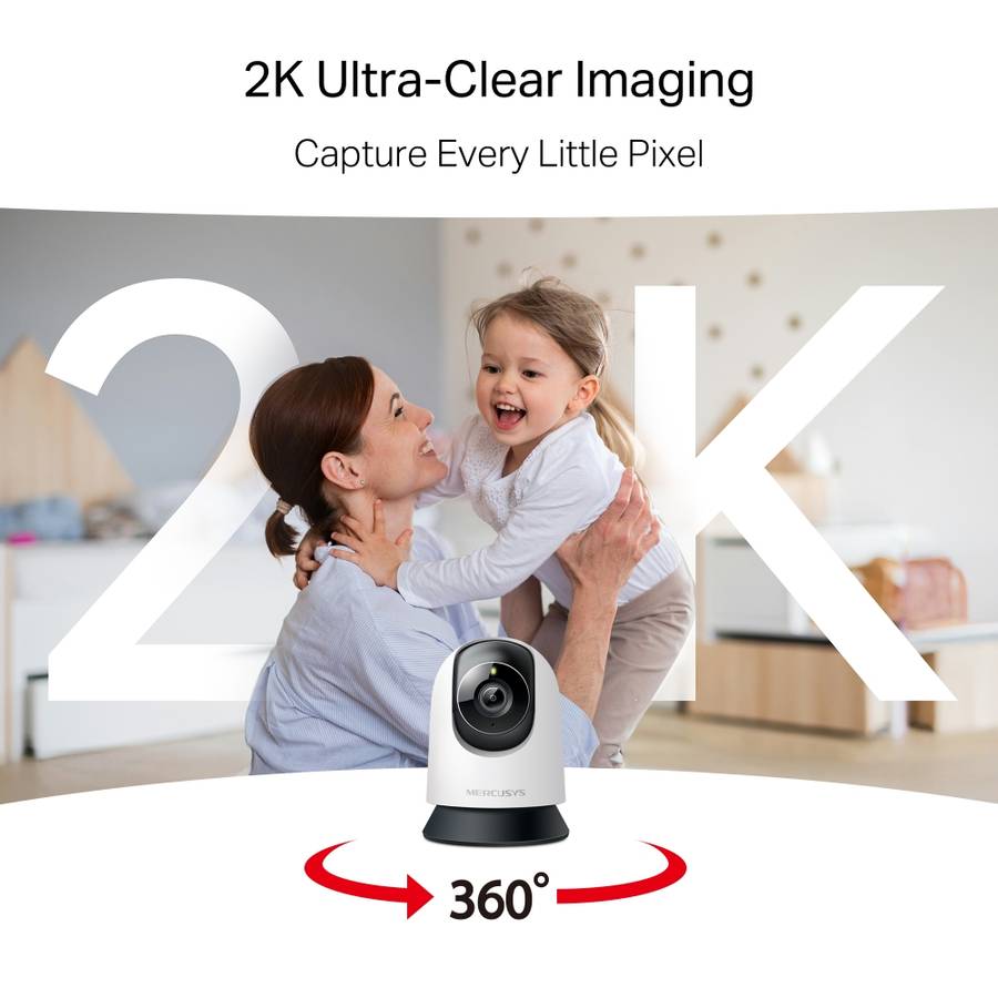 Mercusys - MC210 2K 3MP Pan/Tilt WiFi Security Camera with Night Vision Audio - Mercusys - MC210 ...