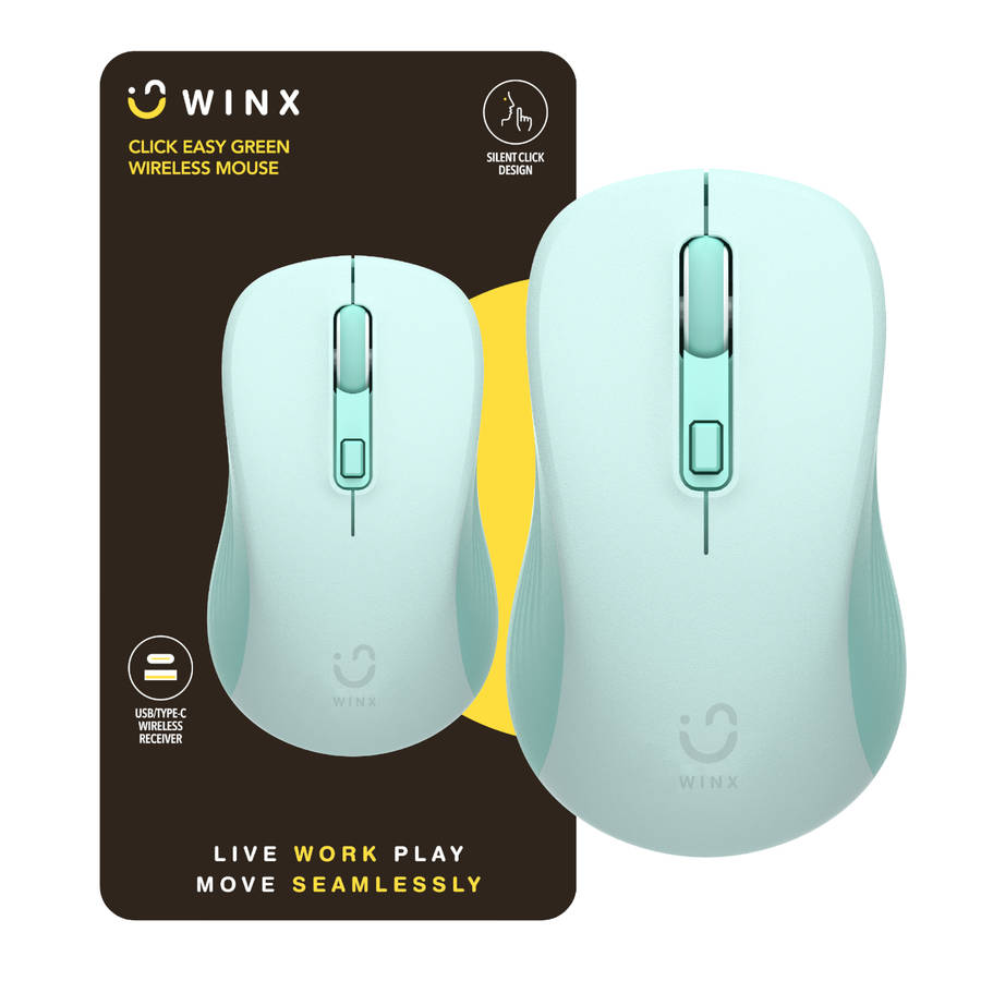 WINX - Click Easy 1600DPI 2.4GHz Wireless Mouse - Green - WINX - Click Easy 1600DPI 2.4GHz Wirele...