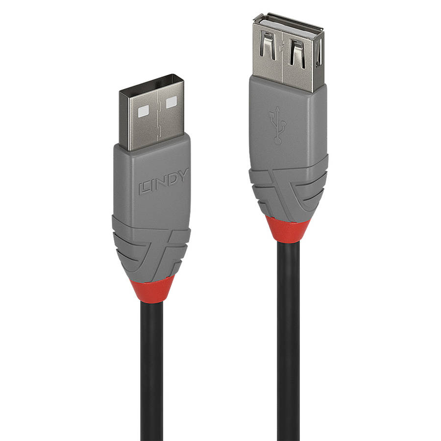 Lindy - 1M Passive Usb2.0 Ext Cbl-Anthra (36702) - Lindy - 1M Passive Usb2.0 Ext Cbl-Anthra (36702)