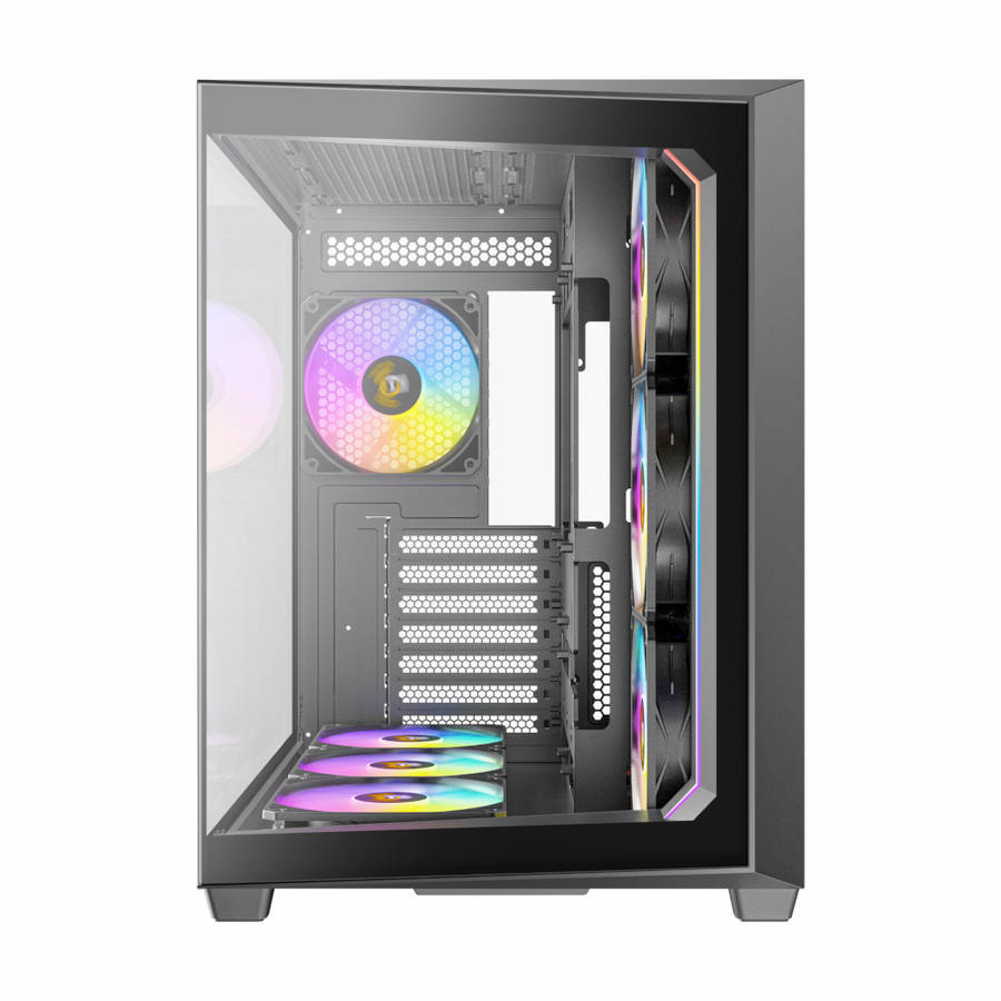 Antec - C5 ARGB ATX Dual Mid Tower Gaming Chassis  Black - Antec - C5 ARGB ATX Dual Mid Tower ...