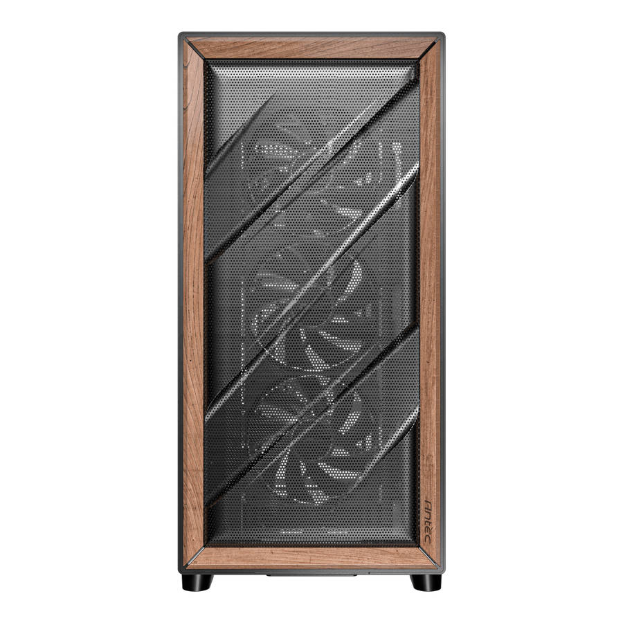 Antec - Flux Se E-Atx | Atx | Micro-Atx | Itx Mid-Tower Gaming Chassis Wood Front Panel- Black - ...