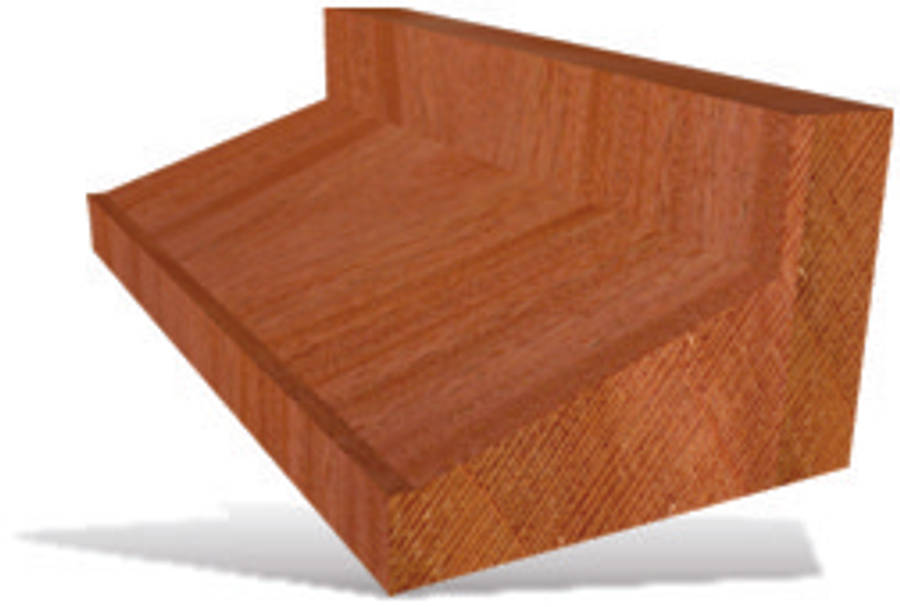 Classical cove router bit profile wood example