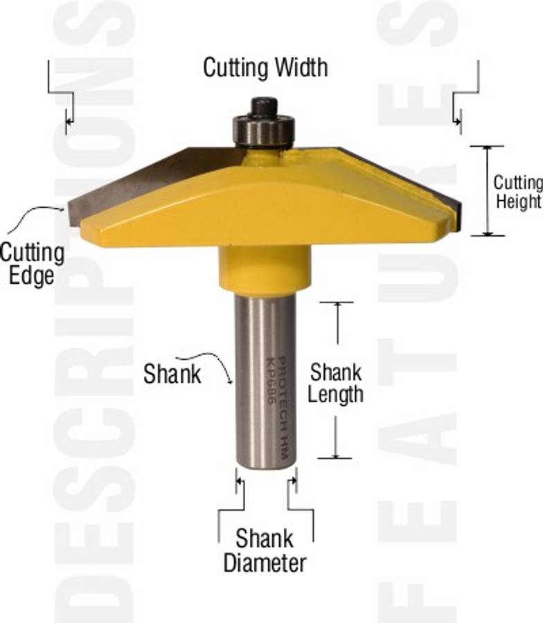 Descriptions for classical cove router bits from PRO-TECH