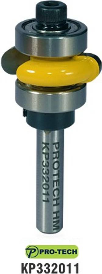 FLute bit with top and bottom bearings