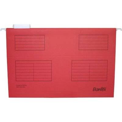 Bantex B3470 Suspension Files (Foolscap)(Red)(25 Pack)