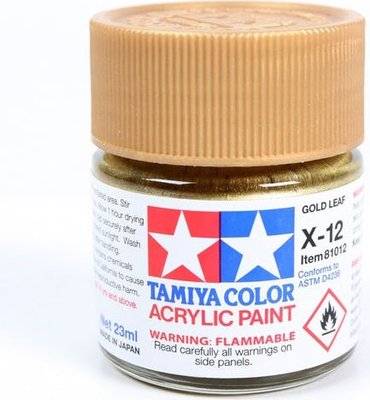 Tamiya X-12 Gold Leaf (Acrylic Model Paint)