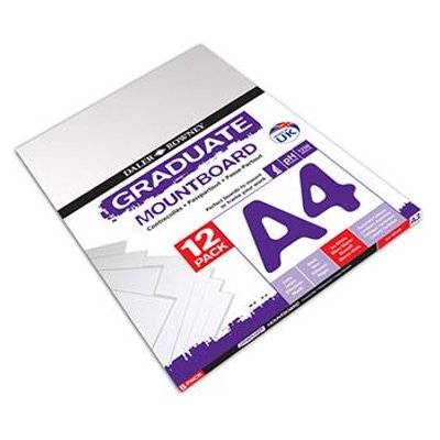 Daler Rowney Graduate Mountboard A4 (Ice White)(12 Pack)