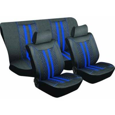 Stingray La Cross Car Seat Cover Set (8 Piece) (Blue)