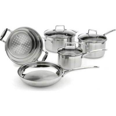 SCANPAN Impact 8 Piece Cookware Set (Stainless Steel)