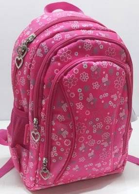 Island Club Girls Junior Deluxe Backpack - Pink Flowers